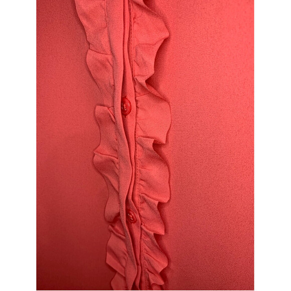 Banana Republic‎ Pink Ruffle Sleeveless Tank Top Camisole Women Medium - Picture 3 of 5